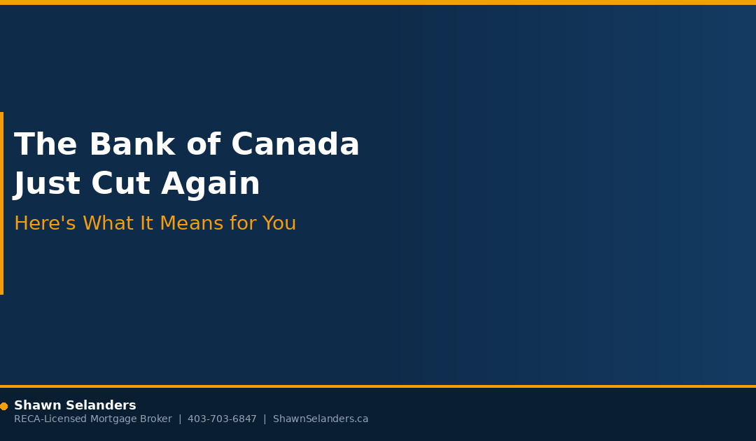 The Bank of Canada Just Cut Again. Here’s What It Means for You.