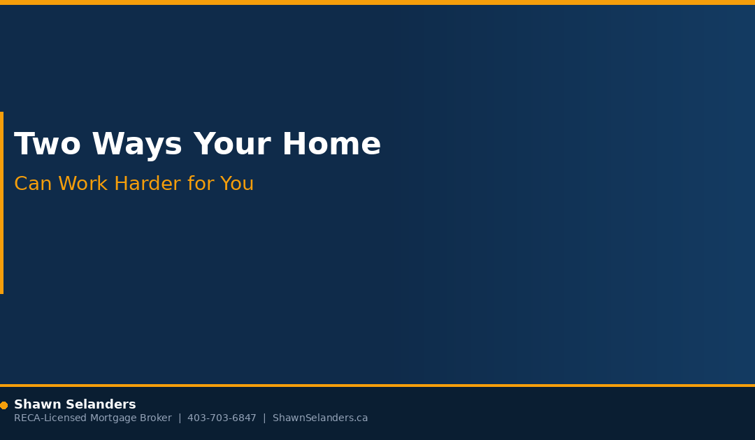 Two Ways Your Home Can Work Harder for You