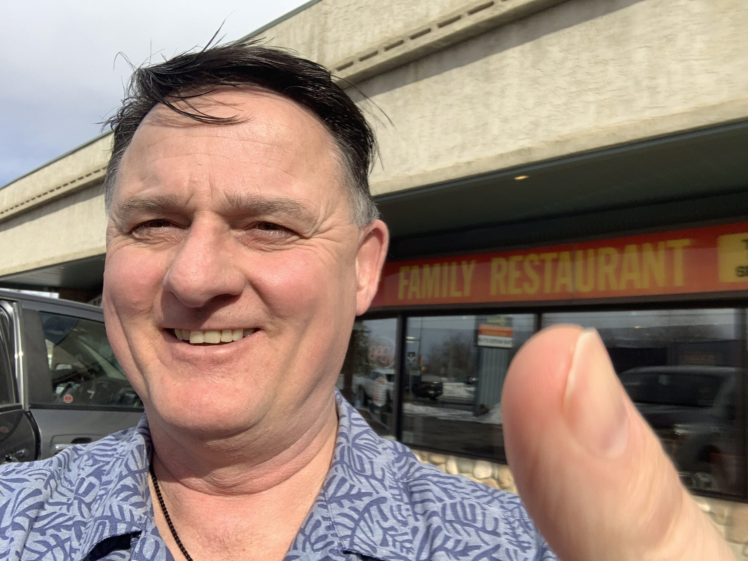 Shawn Selanders at New Golden National Family Restaurant in High River Alberta