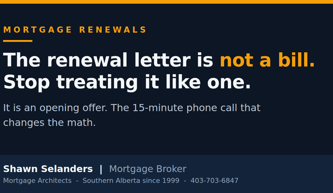The Renewal Letter Is Not a Bill. Stop Treating It Like One.